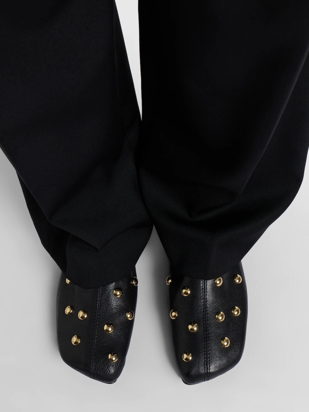 Chloe Rita Leather Studded Slip On Mules